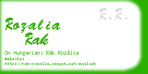 rozalia rak business card