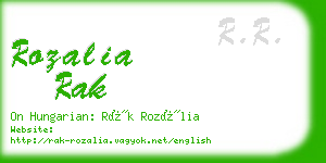 rozalia rak business card